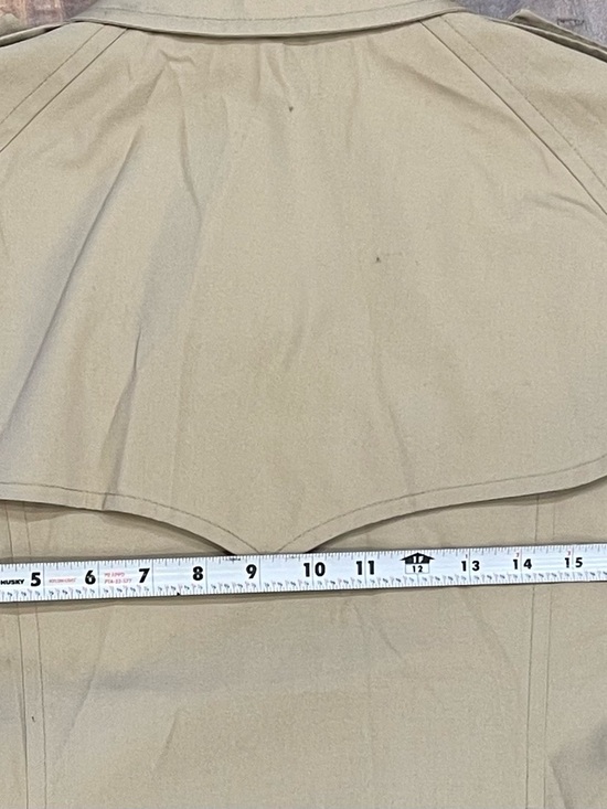 Vintage 80’s London Fog Khaki Double-Breasted Trench Coat woman’s size 12 - Picture 8 of 10